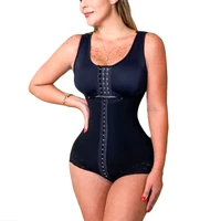 hook and eye closure adjustable breast support tummy control bodysuit female sex bodyshaper