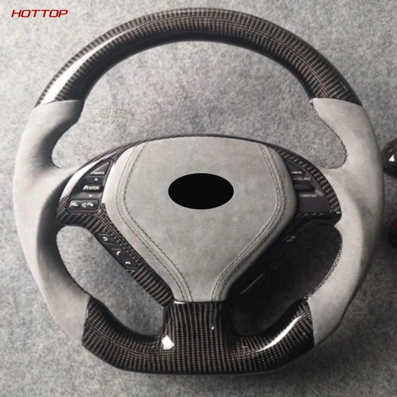 Pаспродажа Для 2008 Infiniti G35X в сборе без рычага переключения передач весло из углеродного волокна руль перфорированный кожаный руль