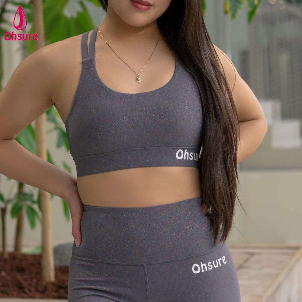 Серый бюстгальтер топ женская одежда для активного отдыха тренировочный