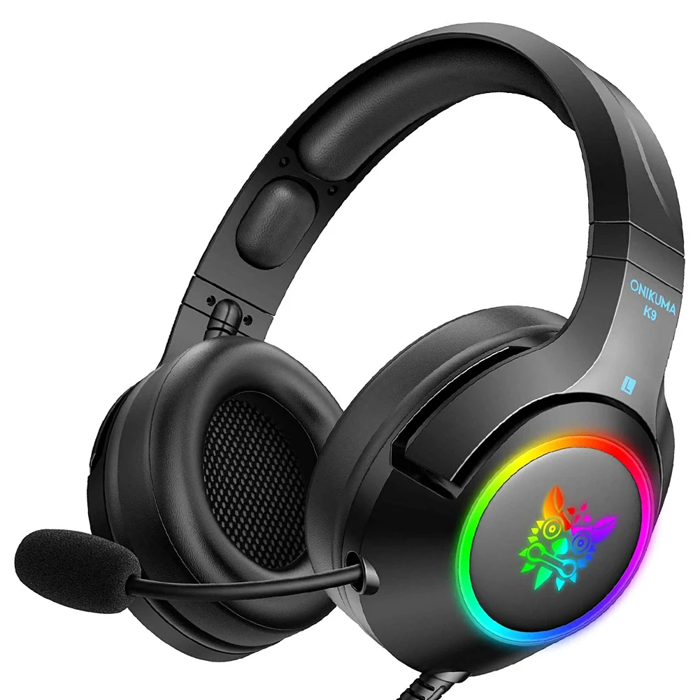 

Gaming Headset PC Gaming Headphone For PS5 PS4 Overear Stereo Headset Noise Cancelling Over Ear Headphones With LED Microphone
