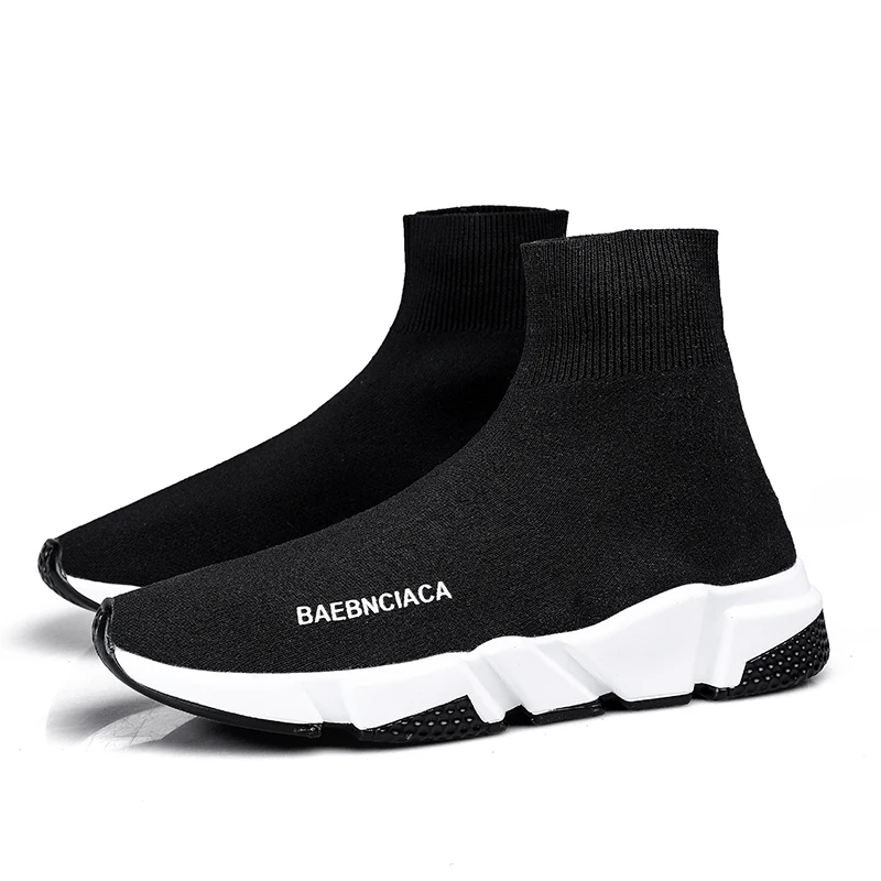

Top Brand New Original Man sock shoes Speed Trainer Sneakers Black chaussures zapatos Casual Fashion Mens Women Sports Sneakers
