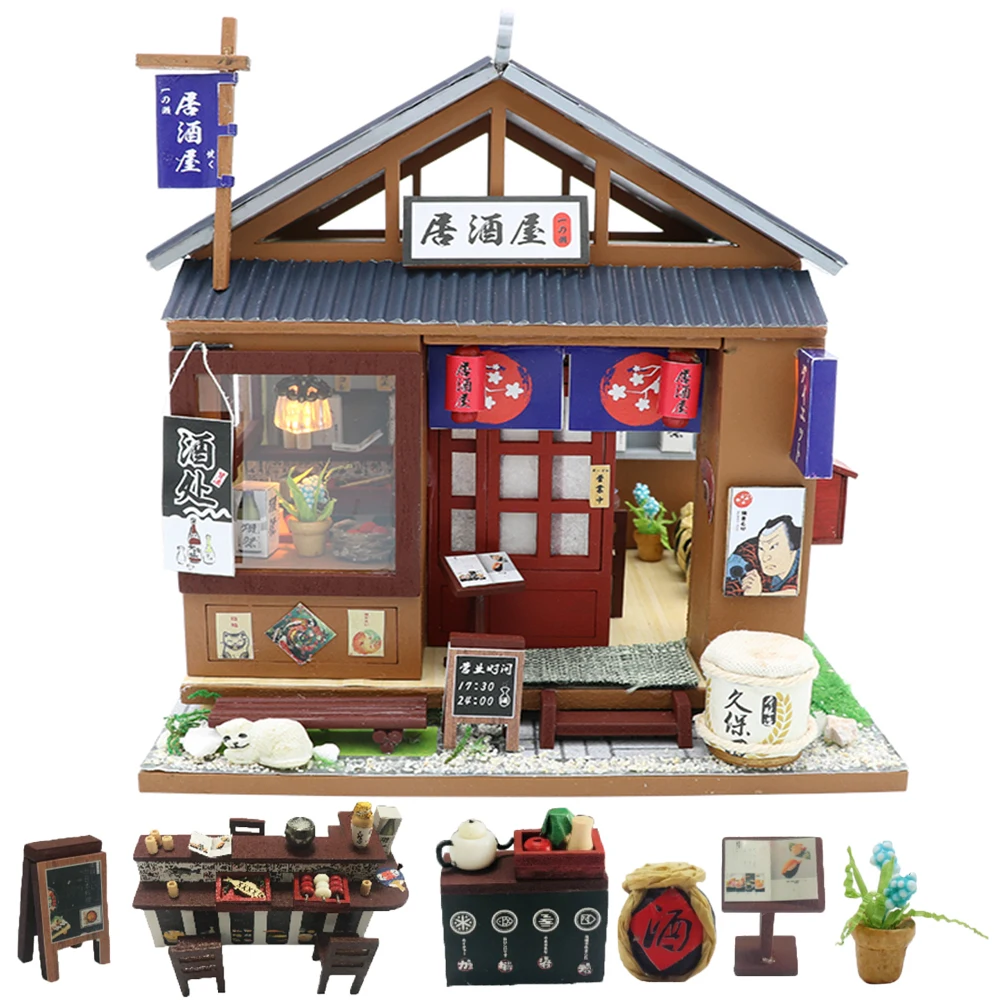 

Doll House Furniture Miniature Dollhouse DIY Miniature House Room Box Theatre Toys for Children stickers DIY Dollhouse