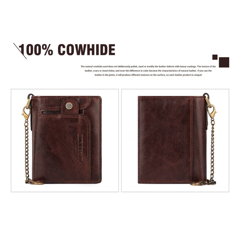 

Credit Card Leather Bifold Wallet RFID Blocking Zipper Coin Purse Cash Pocket 20CA