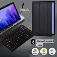 For Samsung Galaxy Tab 10 4 2020 T500 T505 Tab 10 1 2019 T510 T515 Case Leather Stand Tablet Cover Bluetooth Keyboard