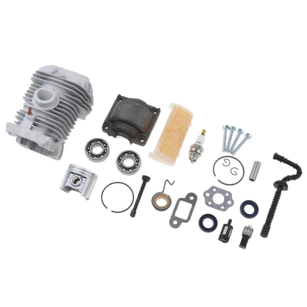 Поршень цилиндра 42 5 мм и комплект колец (воздушный фильтр + Свеча зажигания