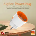 Смарт-розетка Tuya, 16 А, евроадаптер, розетка Zigbee 3.0, розетка с дистанционным голосовым управлением, монитор питания, работает с Alexa  Tuya Hub