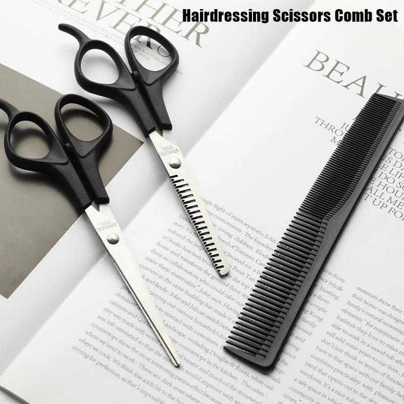 

2/3PCS Hairdressing Scissors 17.5cm Scissors for Cutting Thinning Hair Comb Barber Accessories Salon Hairdressing Shears