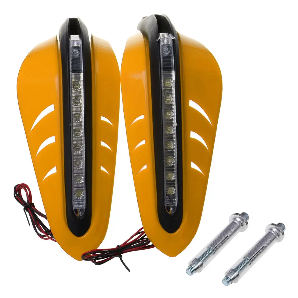 A Pair Universal Motorcycle Handle Brush Bar Hand Guard Protector Cover with Led Light For 7/8&quot Grips Yamaha Honda | Автомобили и
