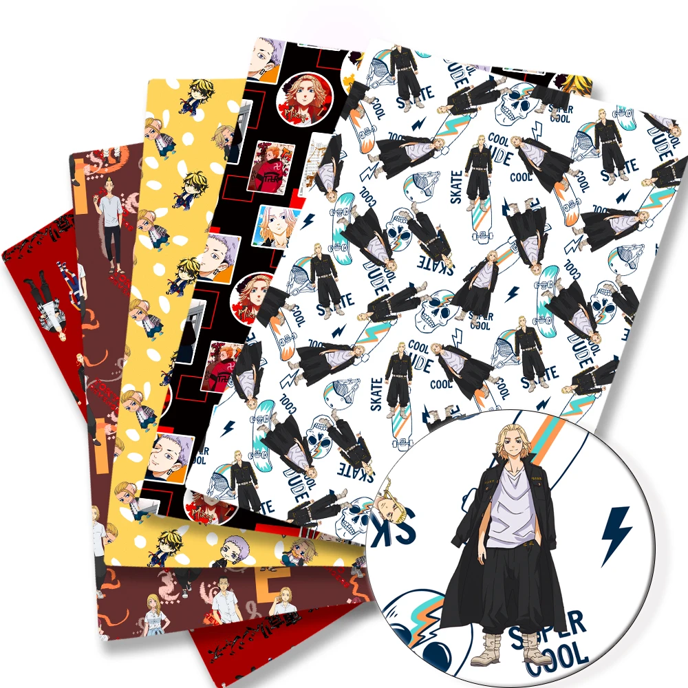 Ткань Токийский мстители мультфильм сделай сам 140x50 см полиэстер хлопок ткань для