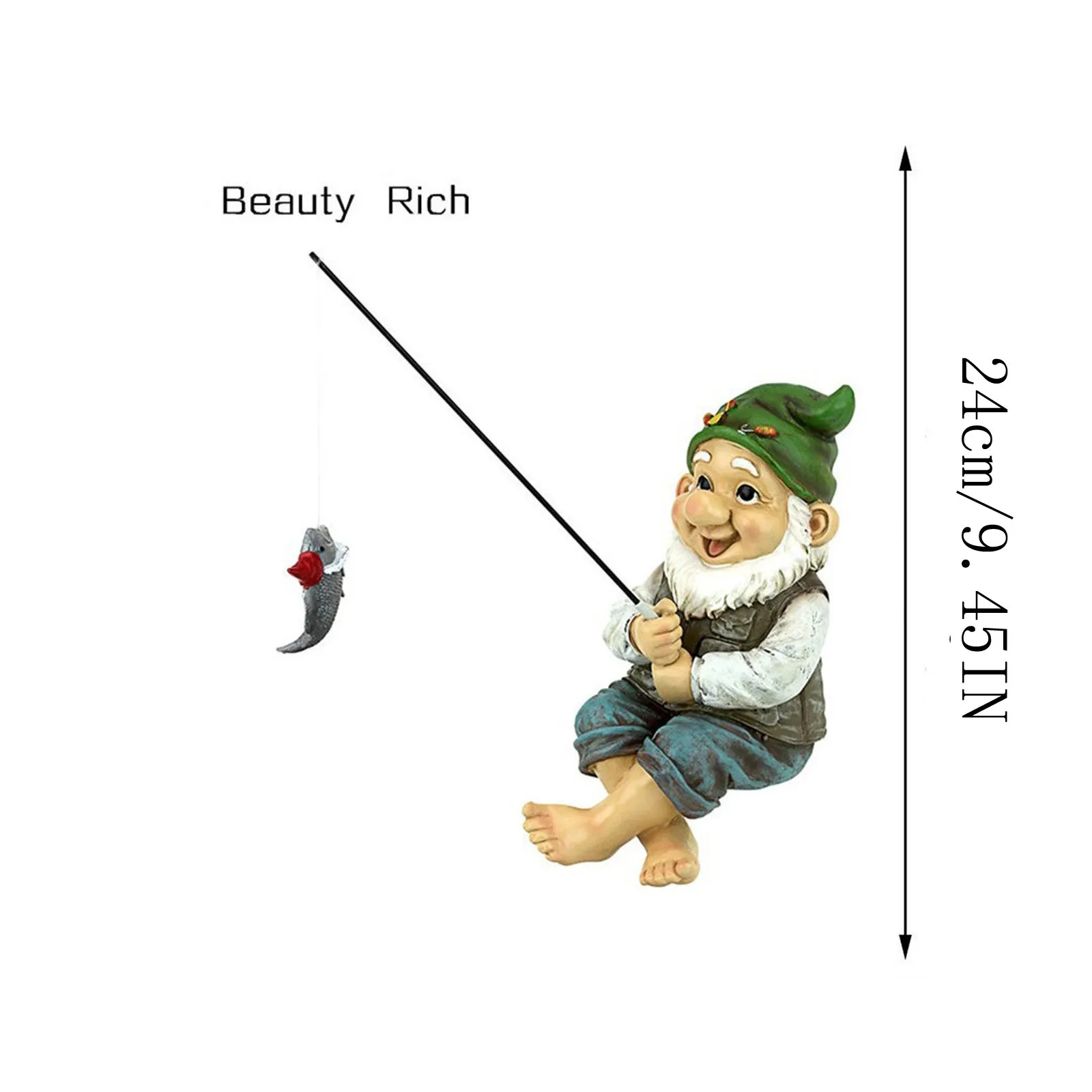 

Garden Gnome Statue The Fishing Sitter Outdoor Gnomes Funny Lawn Gnome Statues 2021 Garden yard decoration