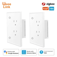 useelink zigbee smart wall socket 16a with 2 socketscompatible with alexagoogle homepowered by tuya