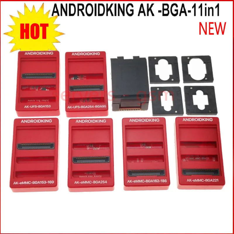 MOORC ICFRIEND AK-BGA eMMC 11 в 1 адаптер с Z3X-Easy Jtag Plus UFI Box Medusa Pro | Мобильные телефоны и