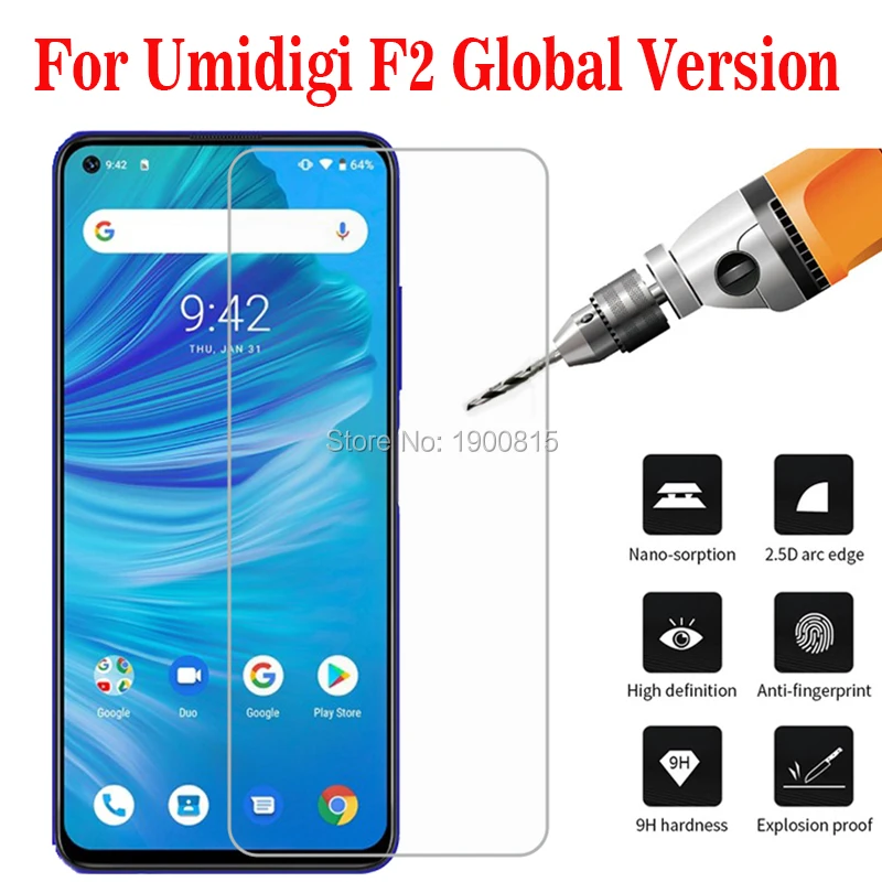 2.5D для UMIDIGI F2 защитная пленка из закаленного стекла 9H защита передней панели