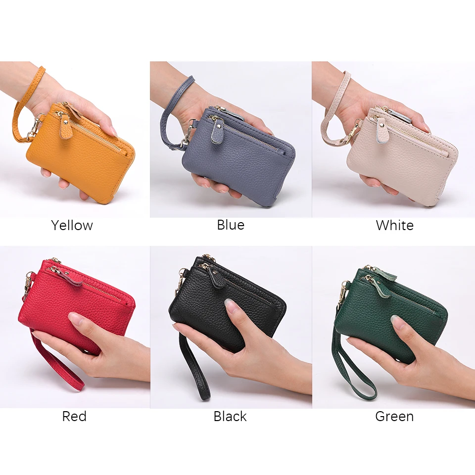 NEVEROUT натуральная кожа портмоне на молнии Держатель для карт ручной работы из