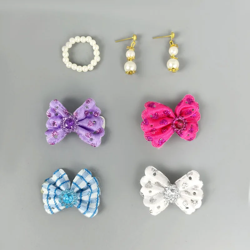 Ожерелье для куклы Барби с имитацией жемчуга модное украшение серьги волос