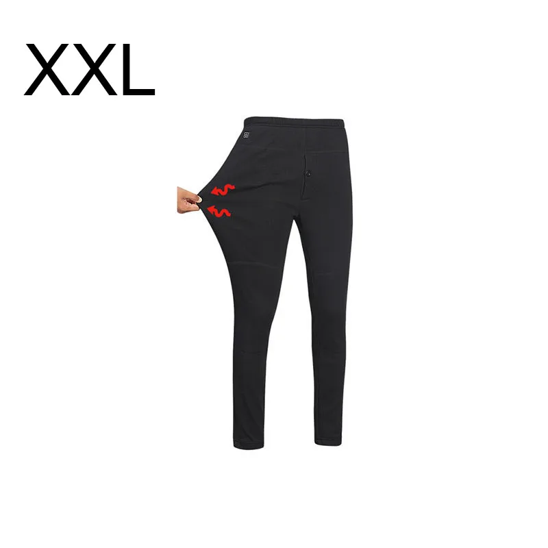 Men XXL Теплые брюки с электрическим подогревом для мужчин и женщин, с USB нагревательной базой, зимние уличные спортивные теплые утепленные кашемировые утепленные штаны с подогревом - Цвет: Men XXL