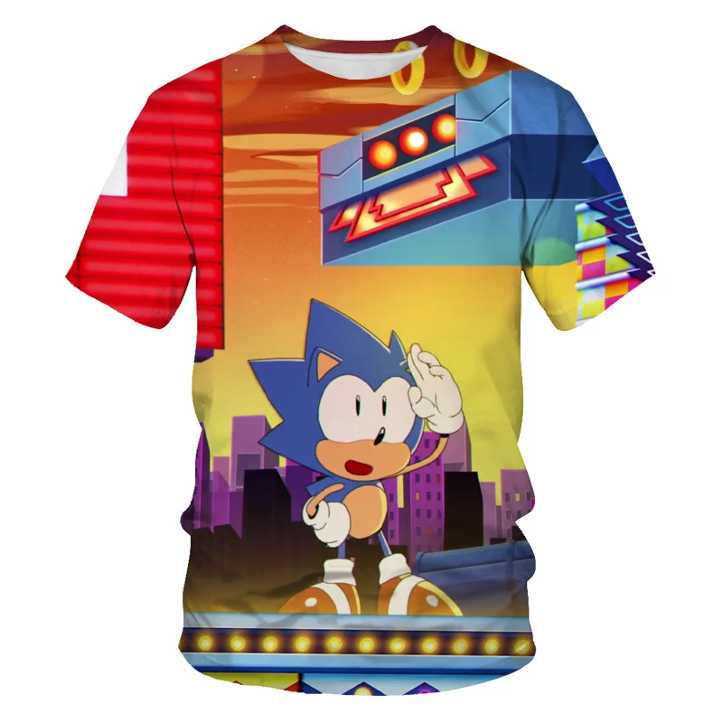 

Summer 3D printing boy and girl clothes series round neck T-shirt casual short-sleeved cute baby funny T-shirt Pokemon costume