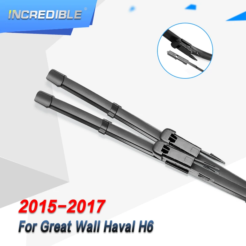 

INCREDIBLE Wiper Blades for Great Wall Haval H6 ( Hover H6 ) Fit Pinch Tab Arms 2015 2016 2017