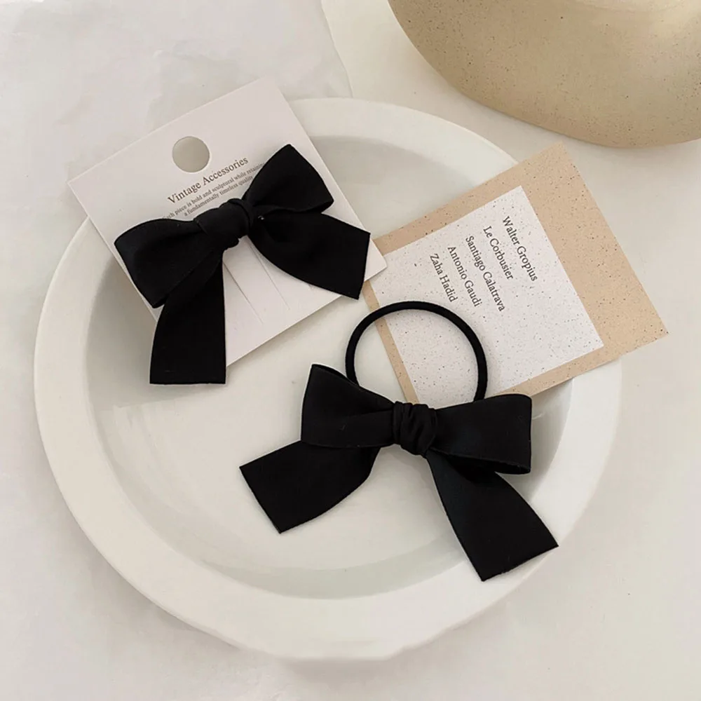 

Korean Bow-Knot Elastic Hair Bands Accessories Fashion Hair Band Ribbon Bow Ponytail Hair Tie Scrunchies Women Girls