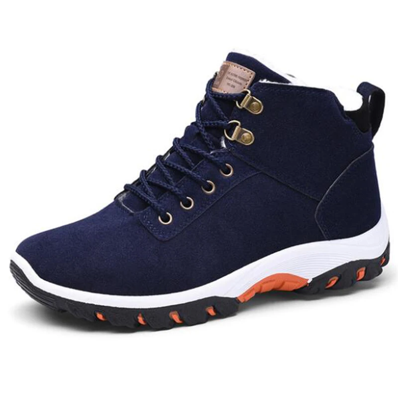 THEAGRANT Warm Winter Ankle Boots Men Shoes Short Plush 2019 New Snow Lace Up Soft Male Sneakers Casual MBS2008 | Обувь