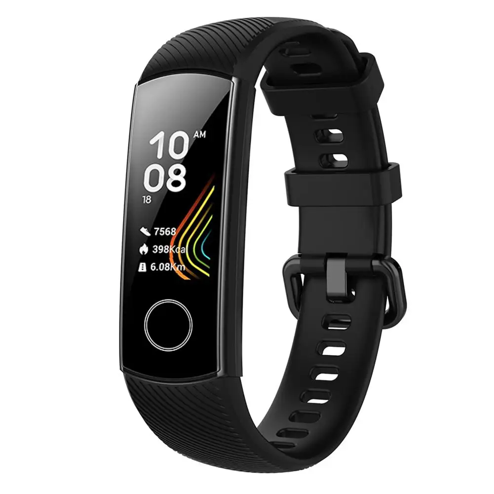 Силиконовый ремешок на запястье для Huawei Honor Band 5 аксессуары сменные разноцветные