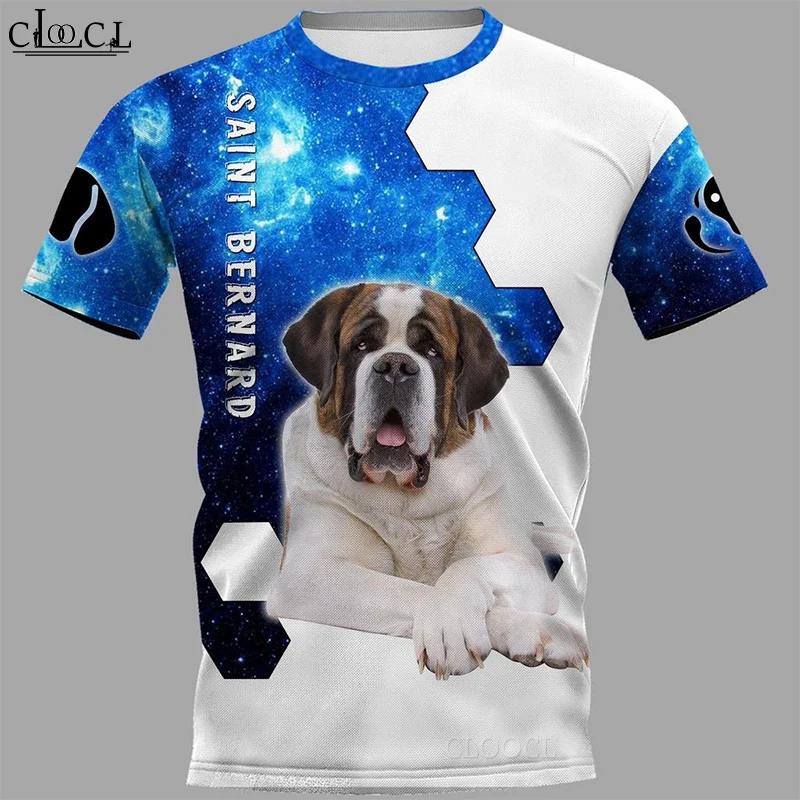 

HX 2021 Popular Saint Bernard T Shirt 3D Print Tops Harajuku Hip Hop Fashion Tees Women Men's T-Shirt Clothing Drop Shipping