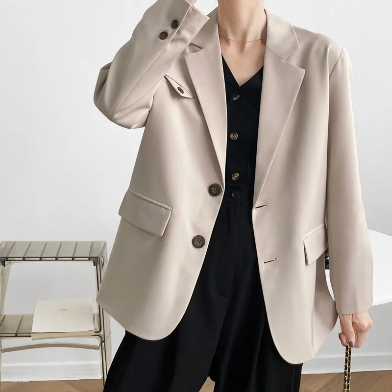 

Женский однобортный пиджак, свободный пиджак в Корейском стиле, модель q072 на весну, 2021