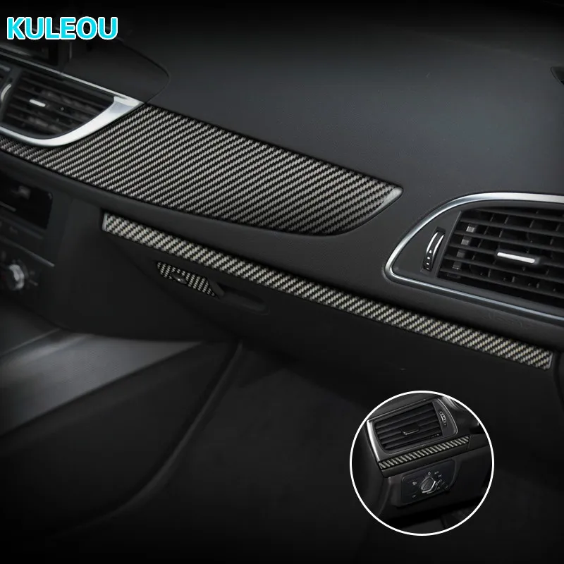 

Для Audi A6 C7Accessories центральной консоли углеродного волокна интерьер украшения для приборной панели автомобиля полосы Панель авто-Стайлинг ...