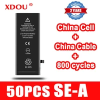 50pcs xdou battery for iphone 5se se accu 1624mah replacement bateria china cell cable 800 times cycles 2021 se a