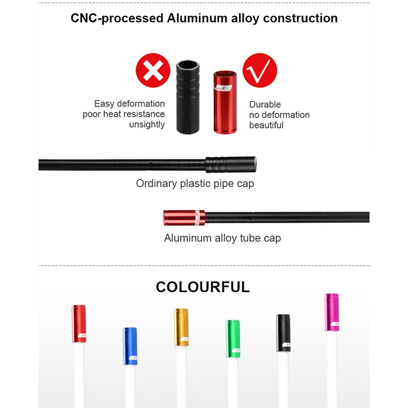2 шт. алюминиевые наконечники троса переключения передач для велосипеда 4/5 мм |
