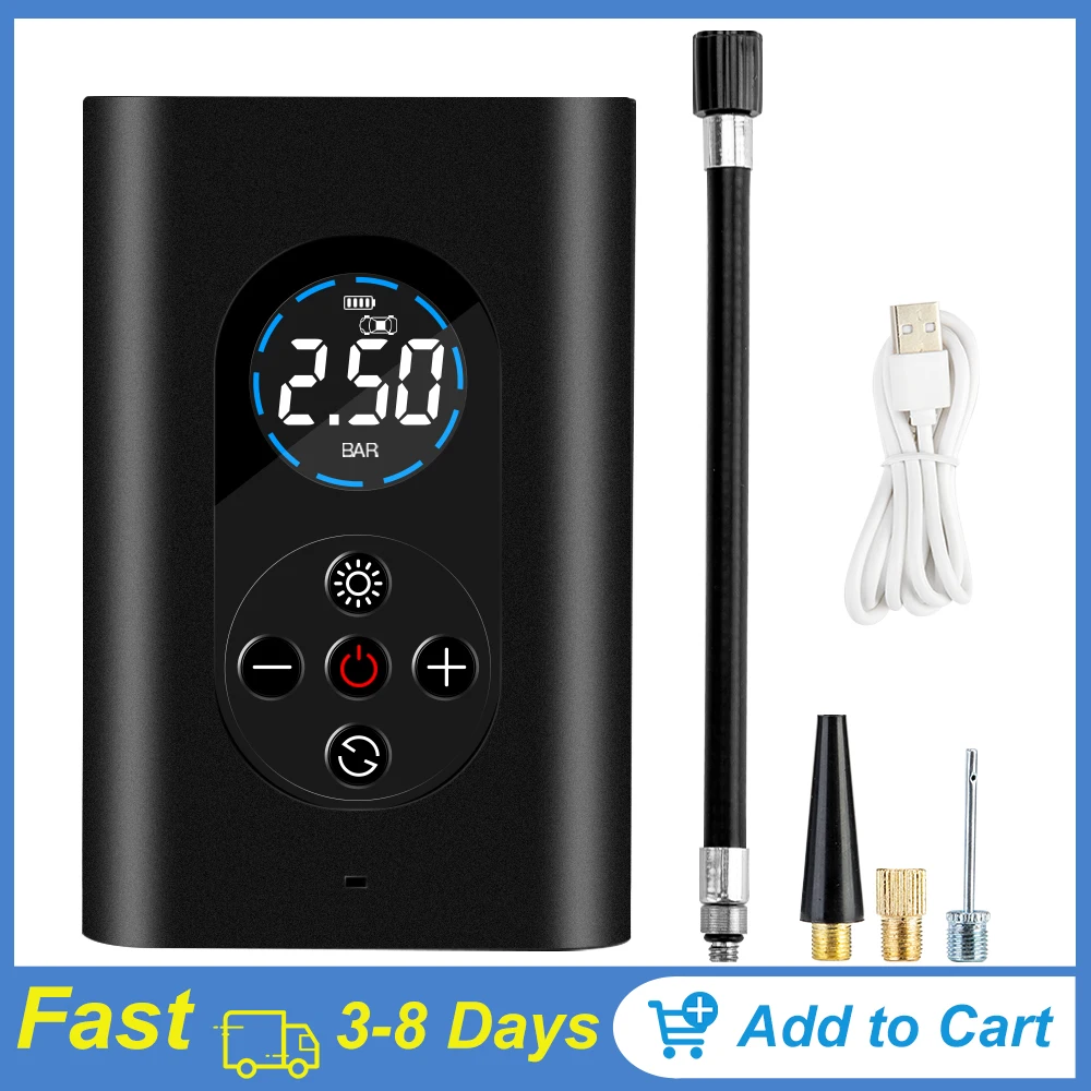 Портативный автомобильный воздушный компрессор электрический беспроводной