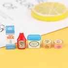 5 шт.компл. Миниатюрная игрушка для кукольного домика, томатного соуса, мороженого йогурта, Игрушечная модель еды