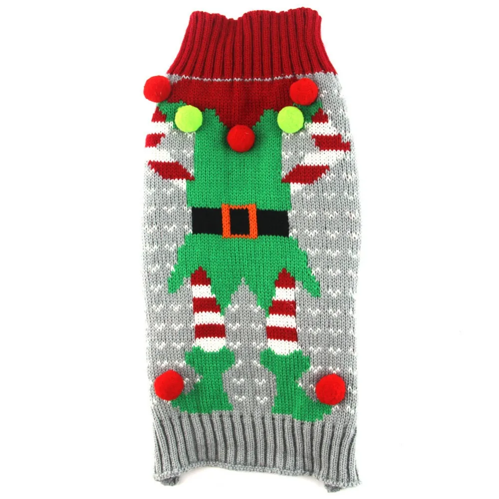 Рождественская Одежда для собак маленьких больших Рождественский свитер