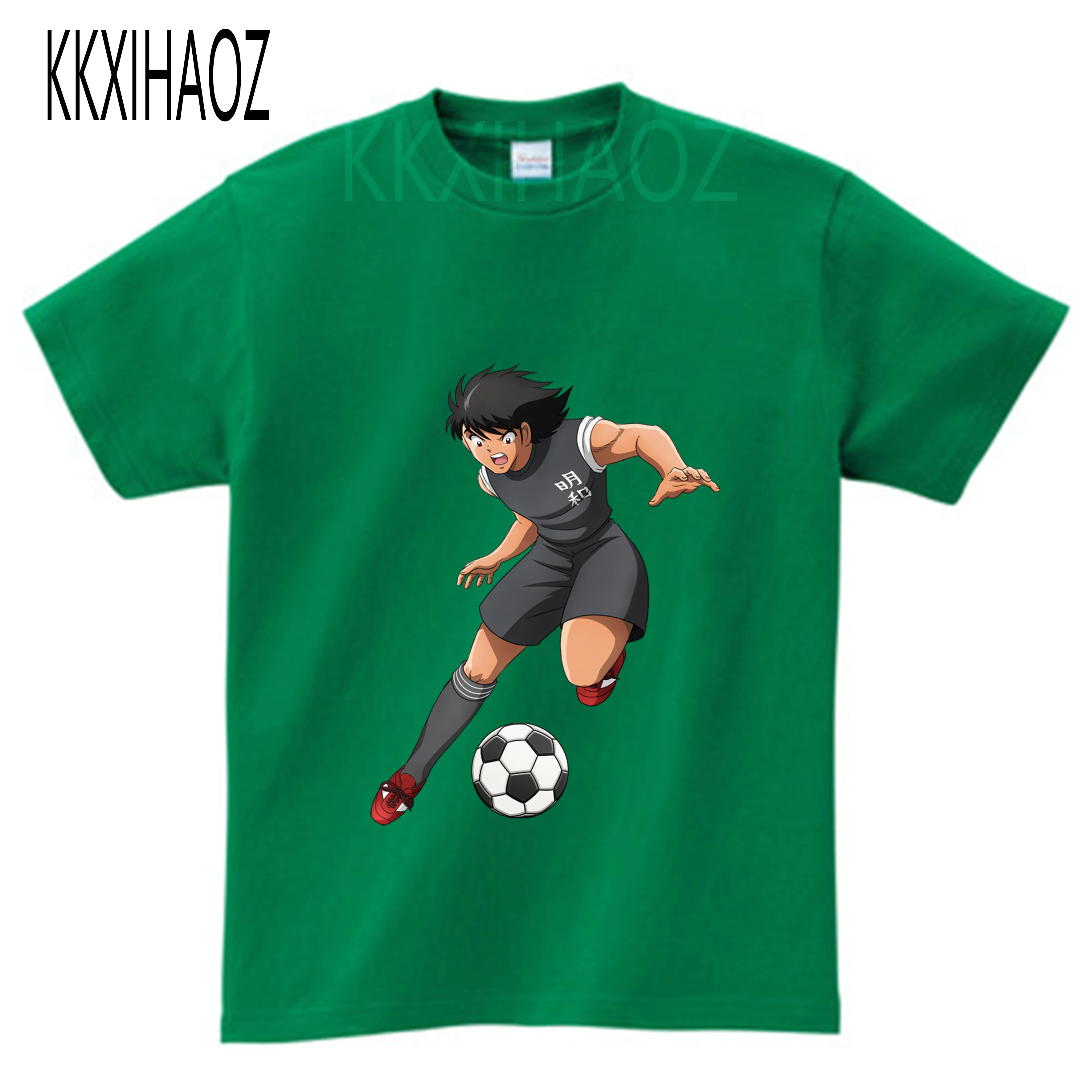 

2020 Summer Kids Boy T Shirt Captain Tsubasa Print Short Sleeve T-shirts Cotton Children T-shirt O-neck Tee Tops Boys Clothes N