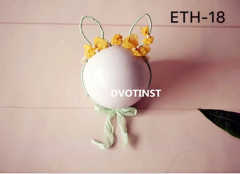Dvotinst Newborn Baby Headband for Girls Photography Studio Props Cute Ear Headdress Fotografia Decoration Bebe Hair Accessories | Детская