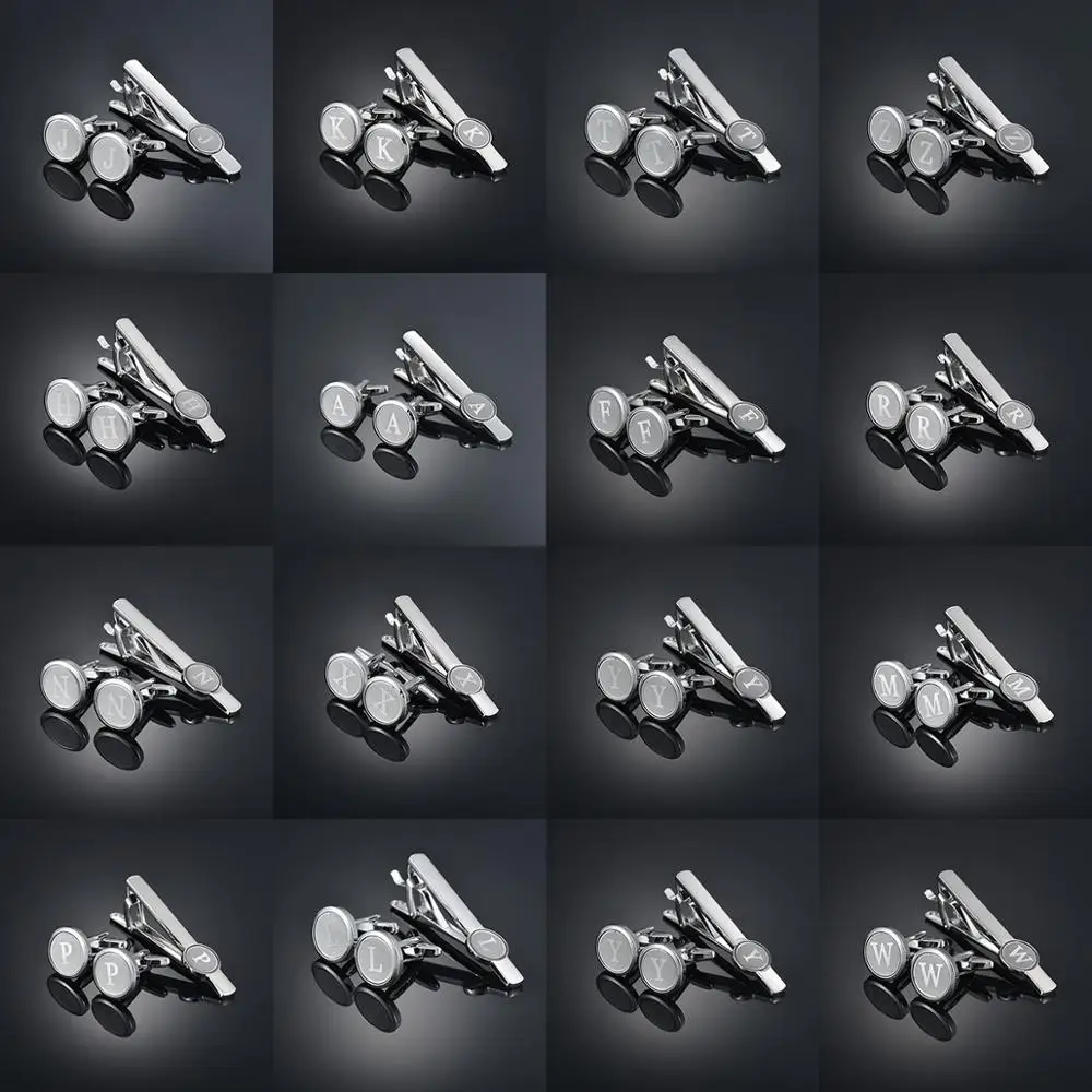 26 Английских Букв костюм A Z французский зажим для галстука рубашка запонки рукав