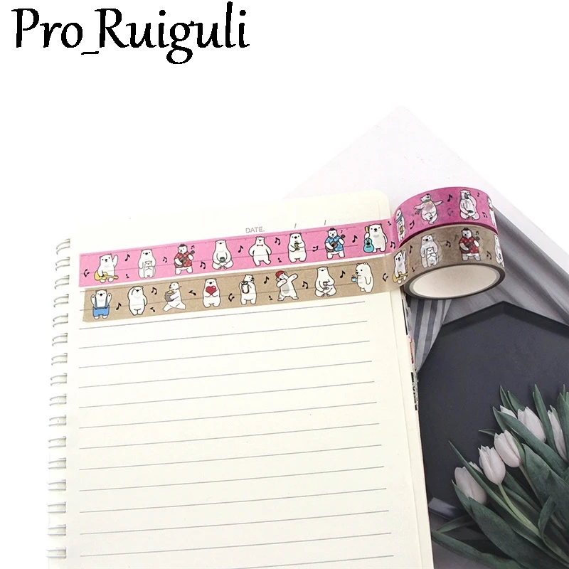 Полар флиса с рисунком из мультфильма Медведь Декоративная лента Бумага для