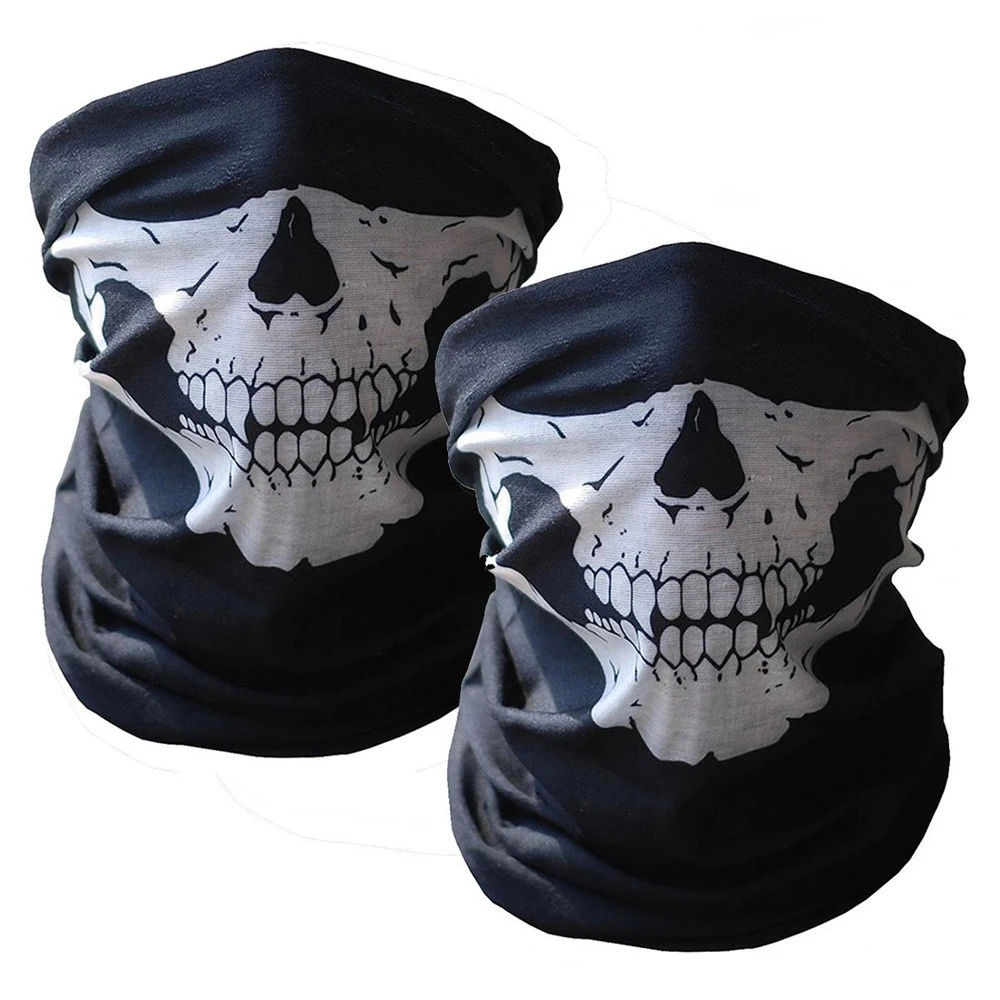 

Bicycle Ski Skull Half Face Mask Ghost Scarf Festival Skull Masks Skeleton Magic Multi Use Neck Warmer COD Funny Mask Wholesale