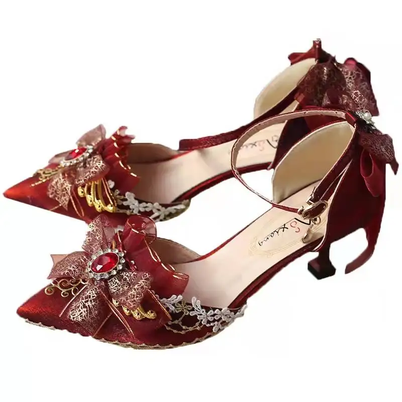 

Женские туфли-Лолиты на высоком каблуке 5 см