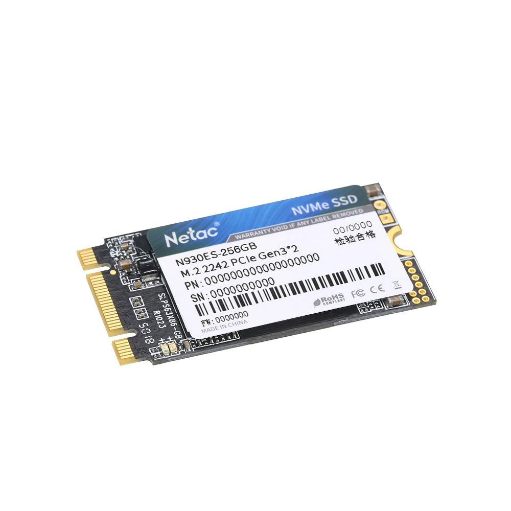 Netac N930ES M.2 2242 SSD 128 ГБ 256 ГБ 512 ГБ NVMe Gen3* 2 PCIe 3D MLC/TLC NAND флэш-накопитель для ПК компьютера