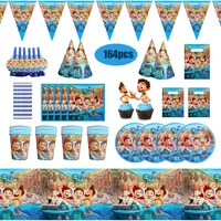 164pcs disney pixar luca party disposable tableware set baby shower paper plate cup napkins balloons decoration for kids gift