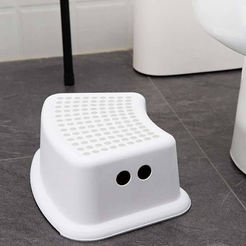 2Pcs Bench Plastic Stool Bathroom Feeding Hand Washing Bath Stepping Piano Pad Footstool Short Baby Non-Slip Children Small Plat