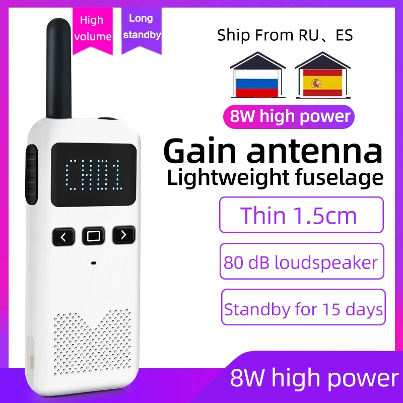 Portable Two Way Radio Communicator Uhf Mini Walkie Talkie 2PCS Intercom Transceiver Internal Antenna Mobile Radios KSUNTFSI M3