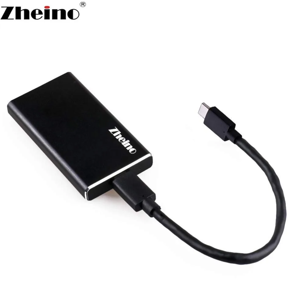 Zheino Мини Портативный жесткий диск коробка USB3.1 mSATA SSD чехол алюминиевый внешний корпус для mSATA/половина размер SSD