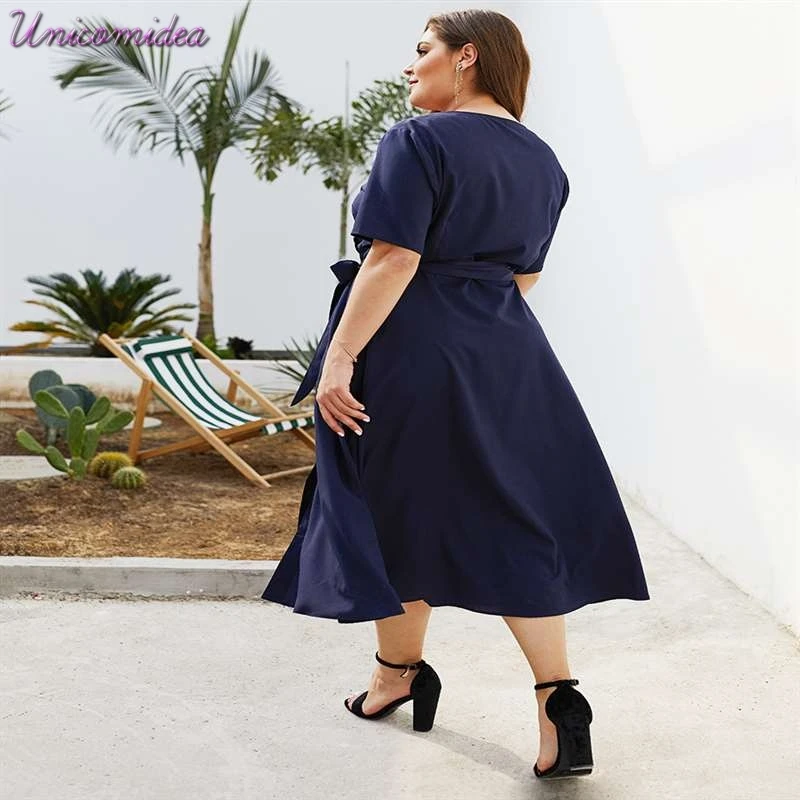 3XL 4XL Большой размер халат 2019 летнее платье большого размера Элегантное Длинное
