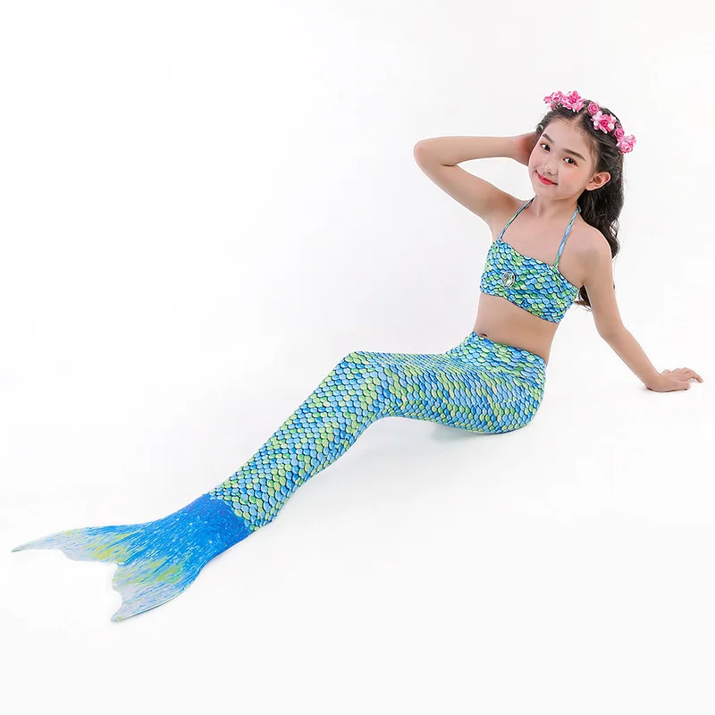 Костюм Русалки для косплея детский купальник девочек с хвостом русалки