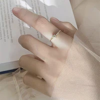 popular golden color snowflake inlaid crystal rings for women engagement party wedding ring jewelry whole sale