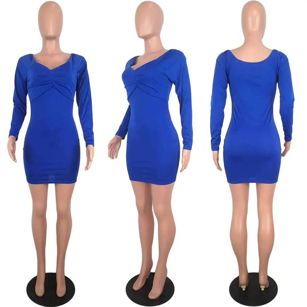 

Women Square Neck Bodycon Knitted Sweater Dress Sexy Casual Long Sleeve Dress Autumn Winter Dresses Female