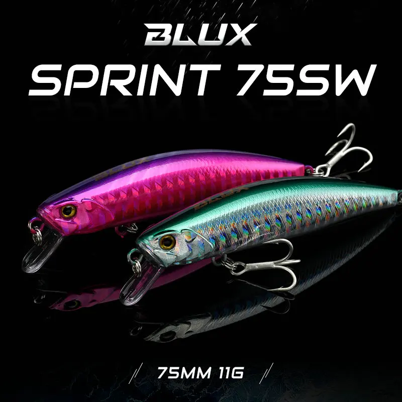 BLUX SPRINT 75SW Тонущая блесна фиксированный вес рыболовная приманка 75 мм 11 г воблер с