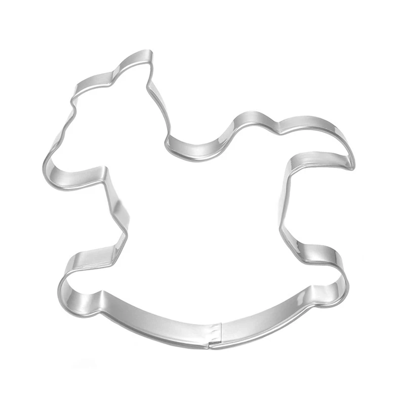 1 шт. милая детская форма для печенья в форме лошади рокали из нержавеющей стали